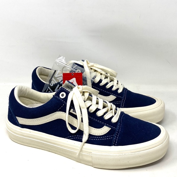 VANS Old Skool Pro Low Top Navy Women's Suede Casual Sneakers Size VN0A45JC2M0 - Picture 2 of 9